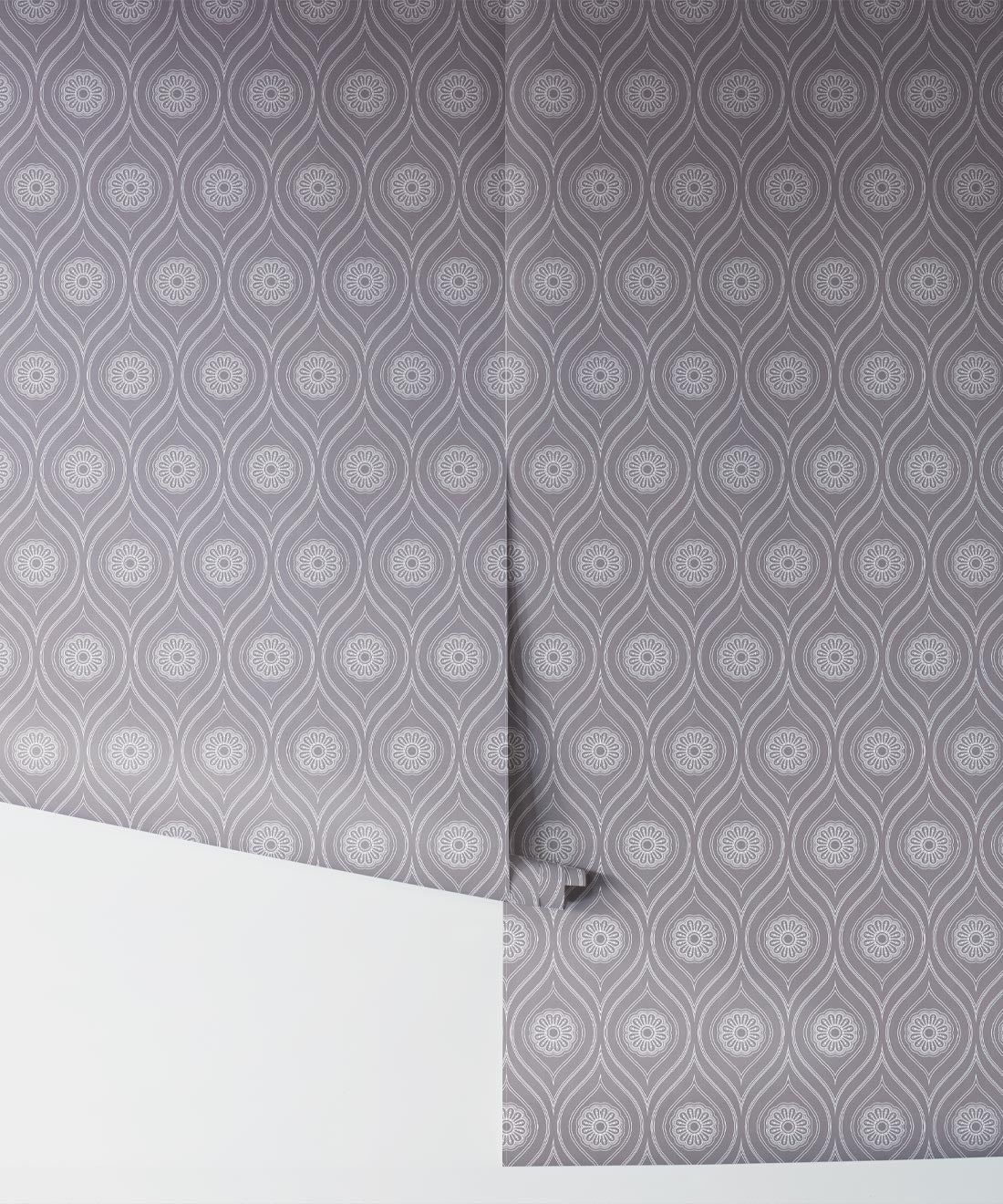 Retro Pop Wallpaper, Mid Grey