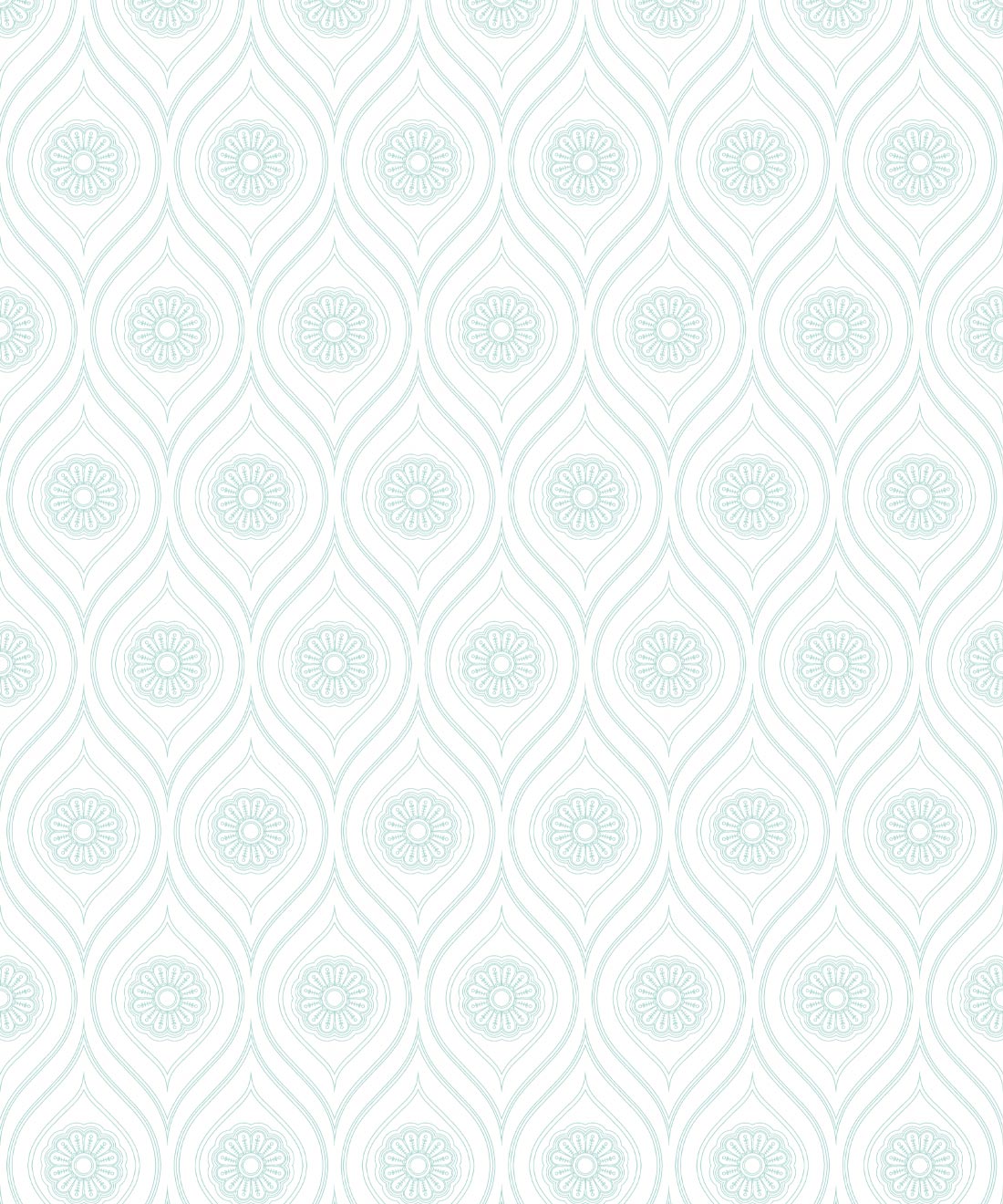 Retro Pop Wallpaper, Mint Reverse