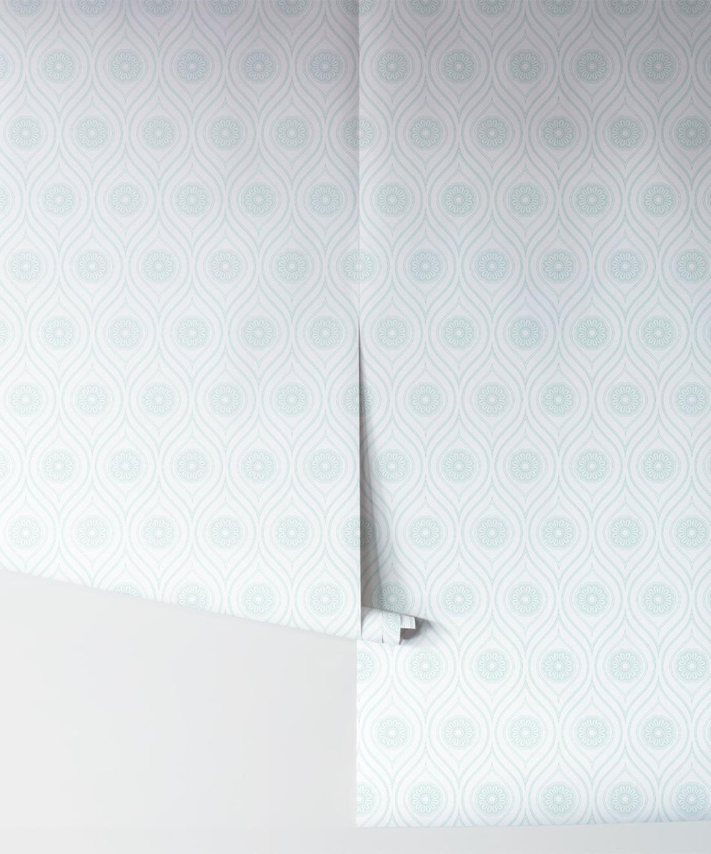 Retro Pop Wallpaper, Mint Reverse