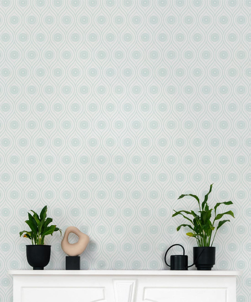 Retro Pop Wallpaper, Mint Reverse