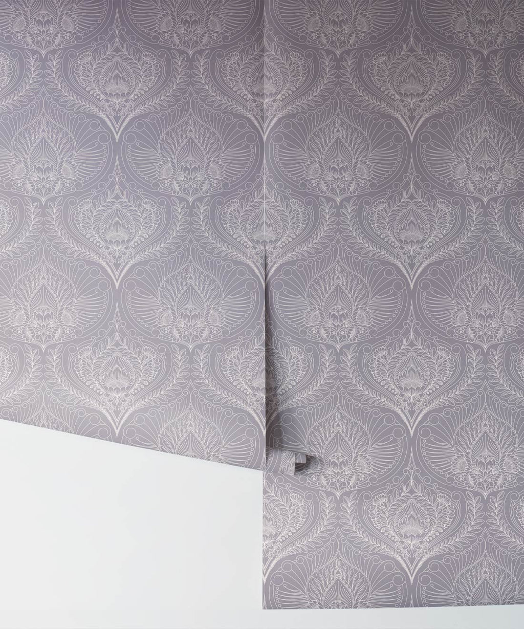 Baroque Fusion Wallpaper, Grey