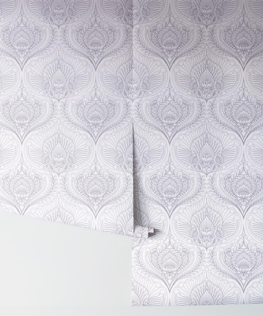 Baroque Fusion Wallpaper, Grey Reverse