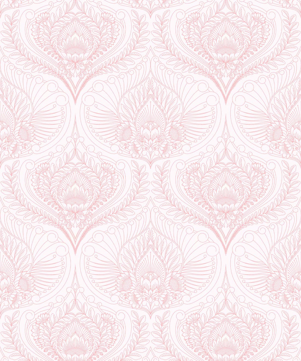 Baroque Fusion Wallpaper, Pink Reverse