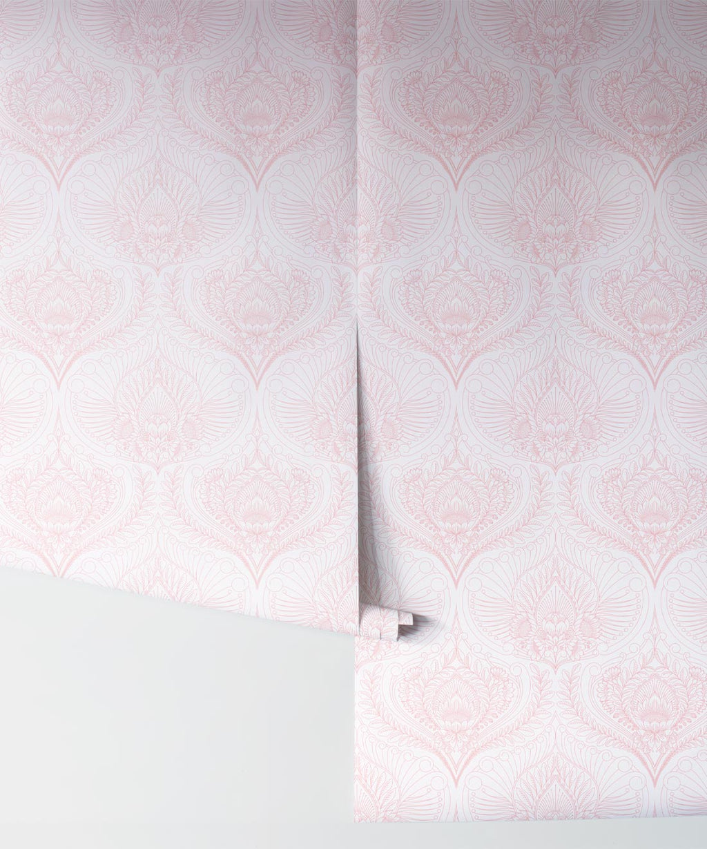 Baroque Fusion Wallpaper, Pink Reverse