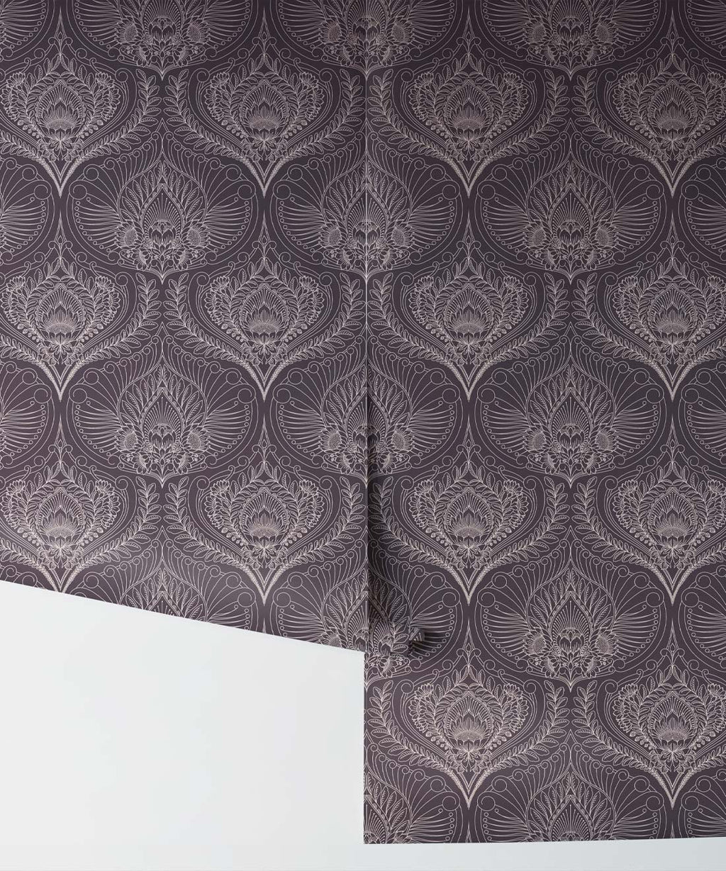 Baroque Fusion Wallpaper, Slate
