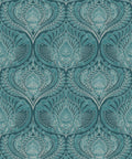Baroque Fusion Wallpaper, Teal