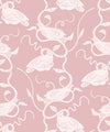 Birds On Vines Wallpaper, Pink