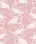 Birds On Vines Wallpaper, Pink