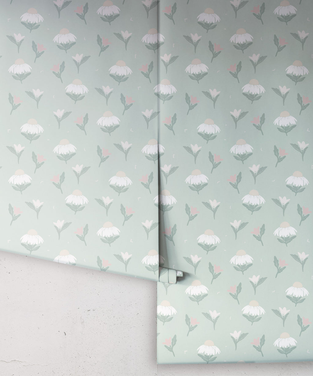 Daisy Wallpaper, Mint