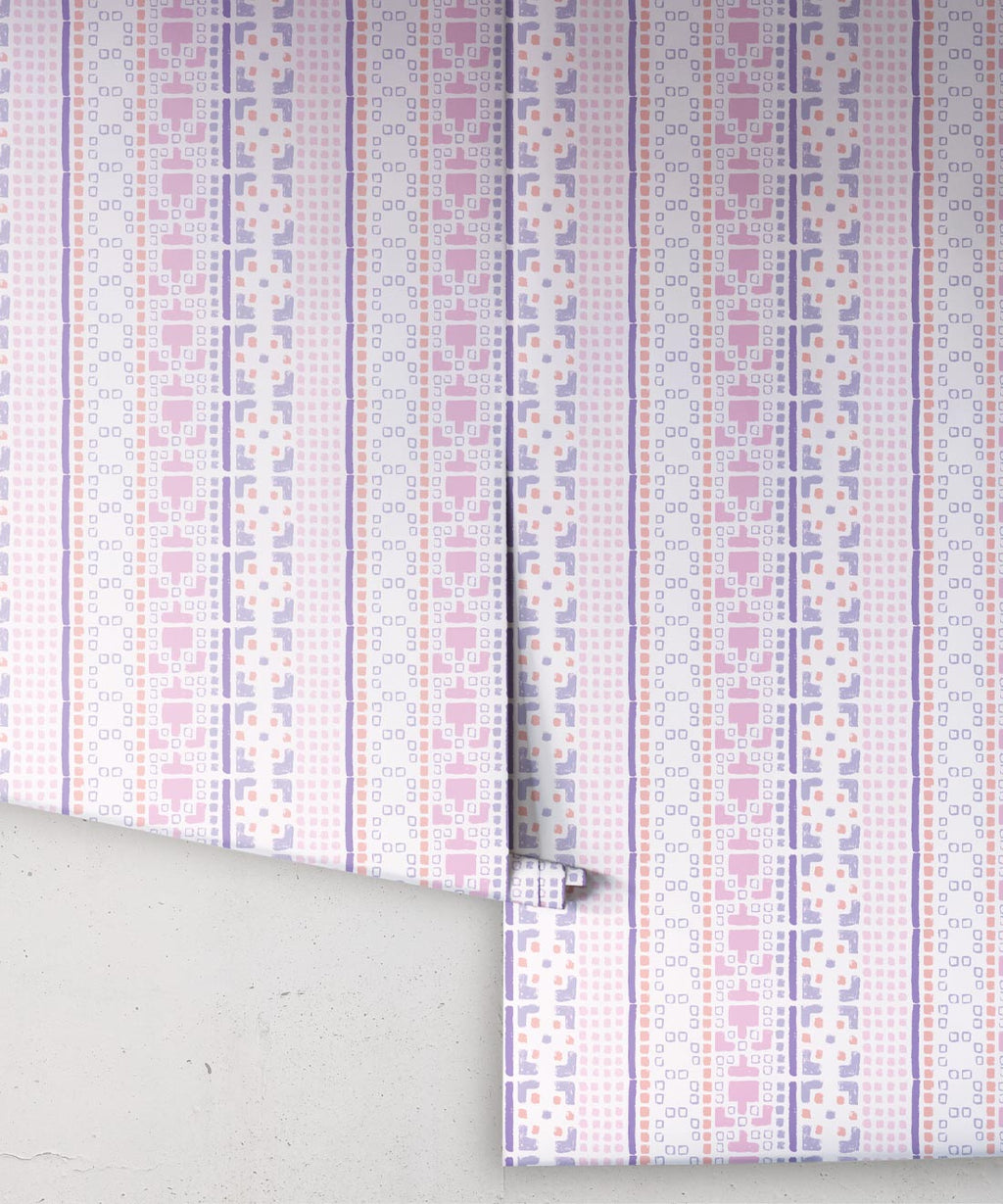 Mosaic Wallpaper, Pink