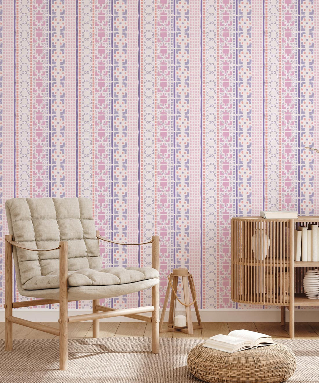 Mosaic Wallpaper, Pink