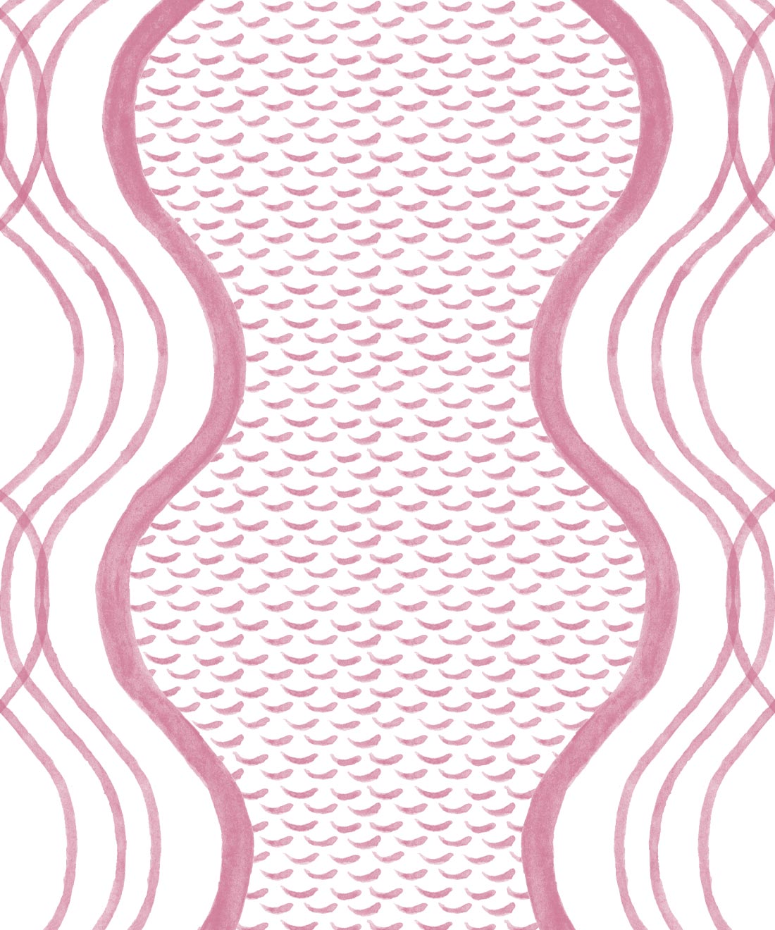 Wavy Lines Wallpaper, Rose