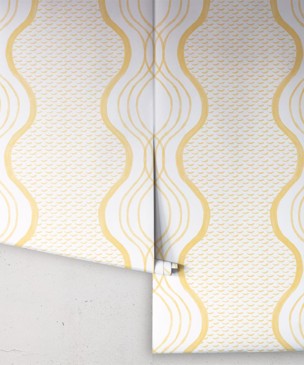 Wavy Lines Wallpaper, Sun