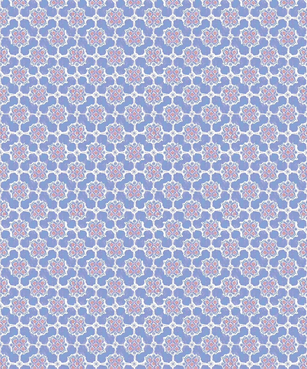 Whimsical Wallpaper, Purple Blue
