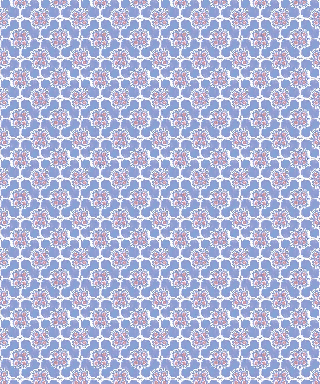 Whimsical Wallpaper, Purple Blue