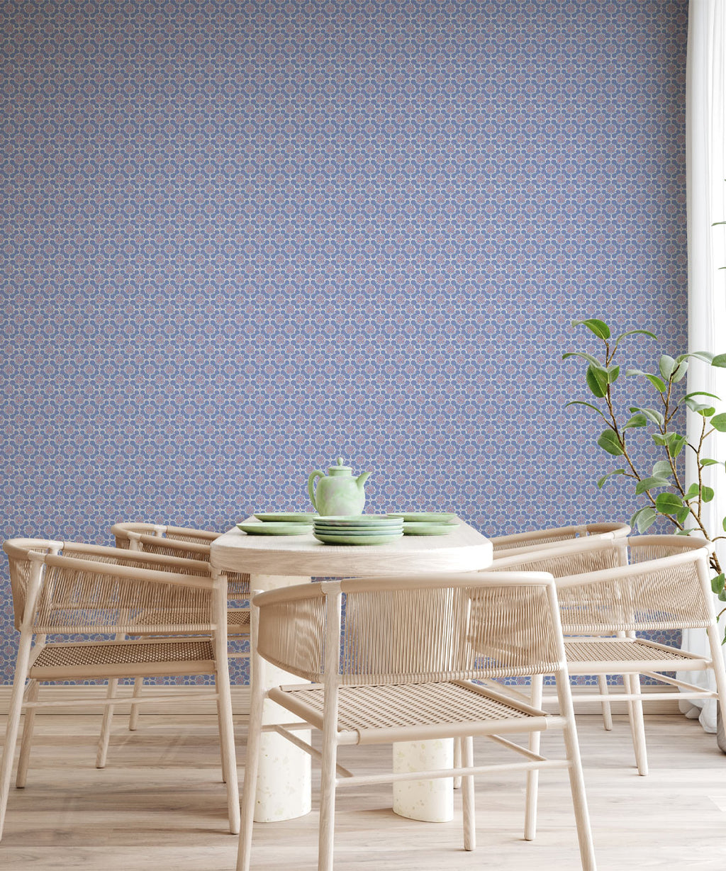 Whimsical Wallpaper, Purple Blue