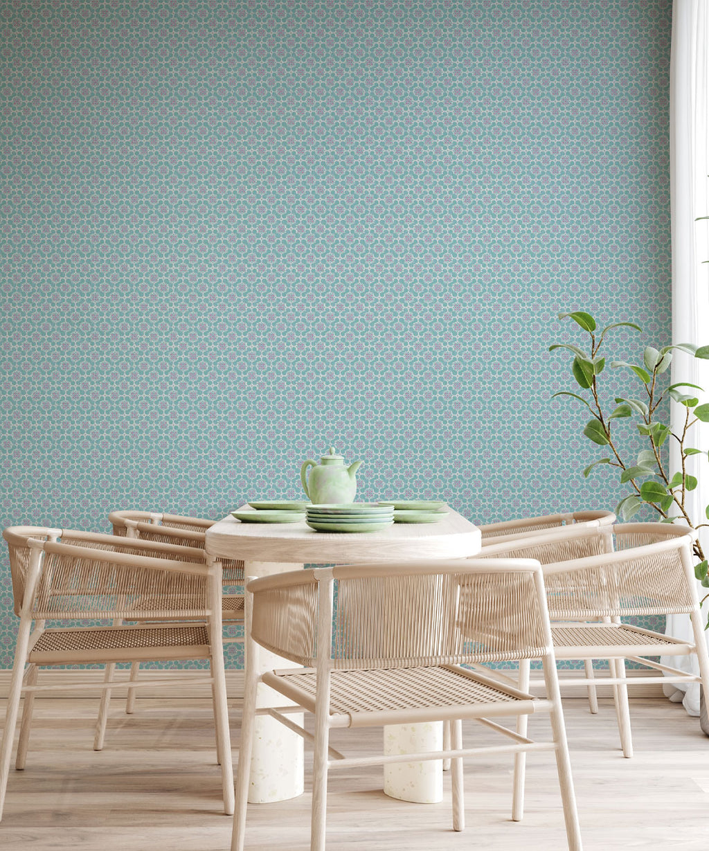 Whimsical Wallpaper, Robin Egg