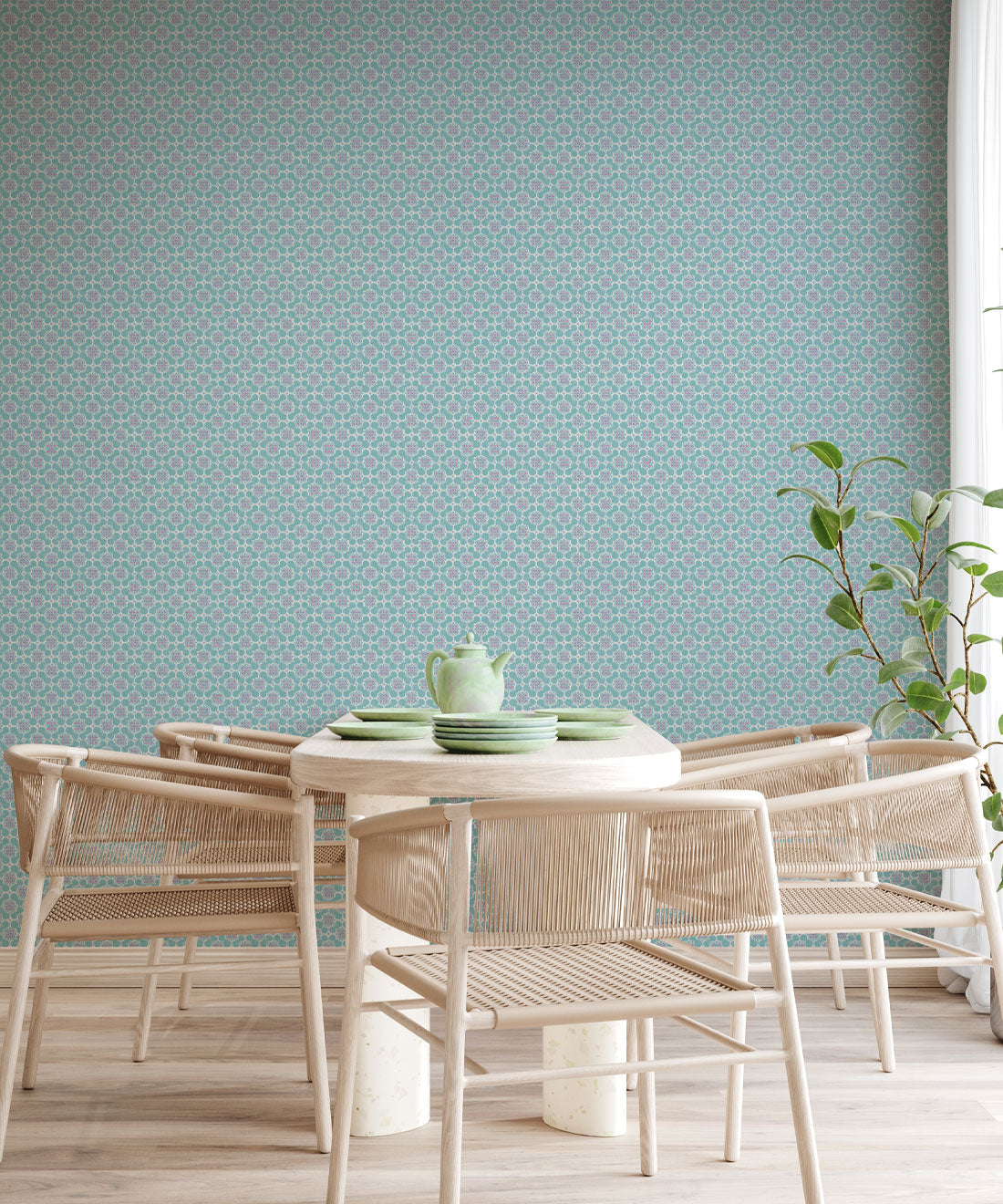 Whimsical Wallpaper, Robin Egg