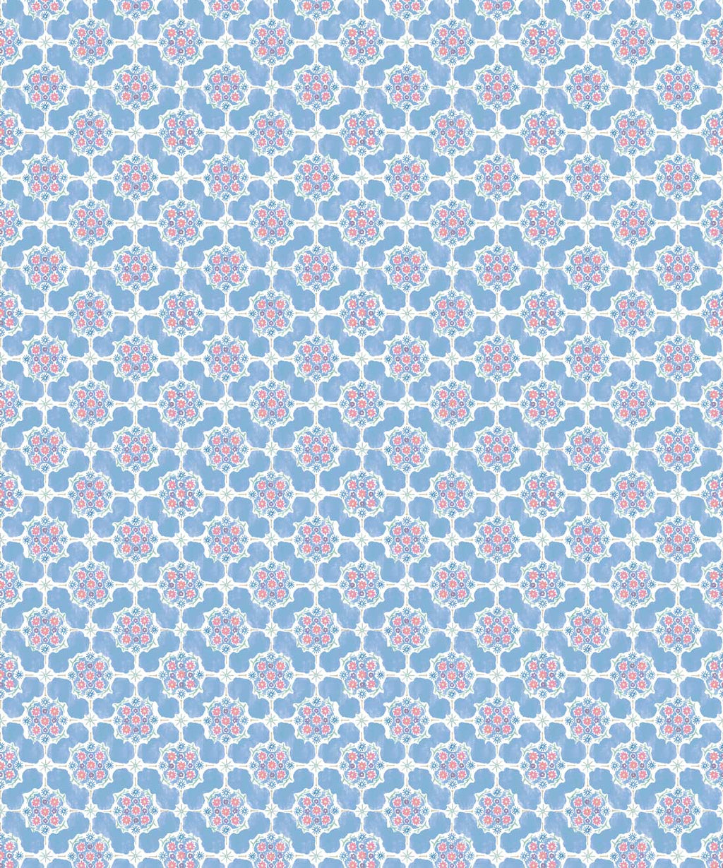 Whimsical Wallpaper, Sky Blue