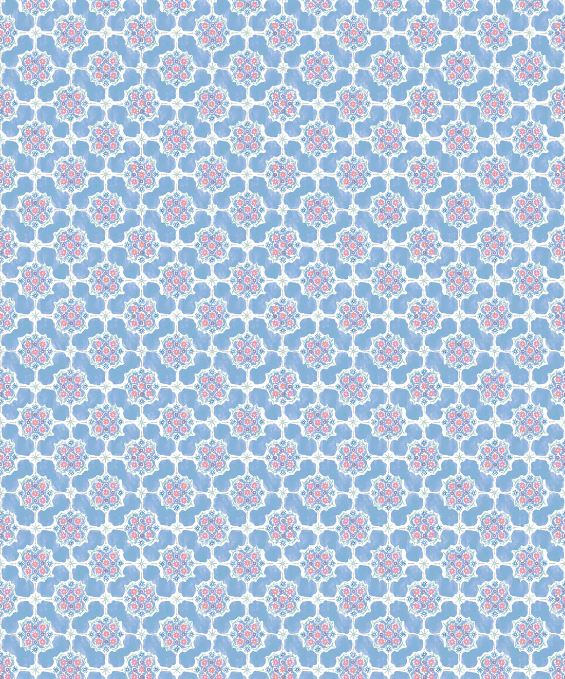 Whimsical Wallpaper, Sky Blue