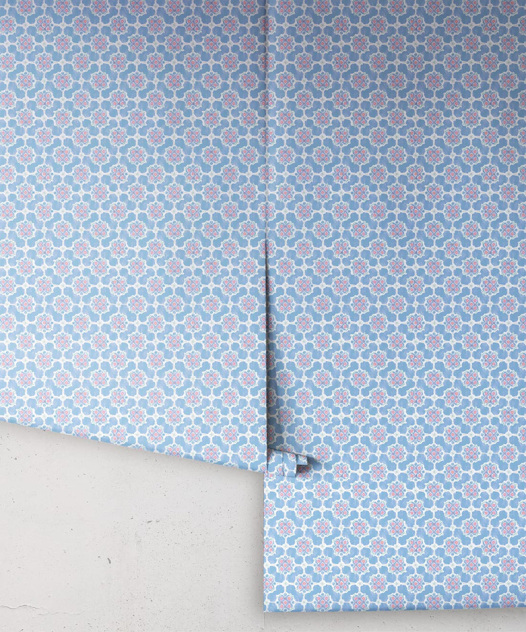 Whimsical Wallpaper, Sky Blue