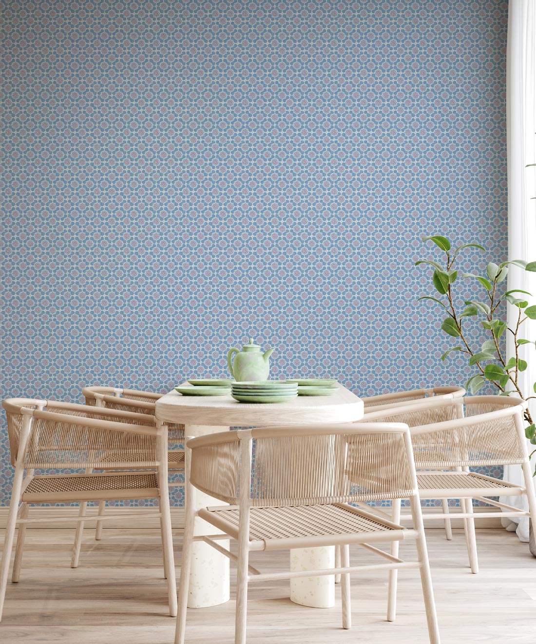 Whimsical Wallpaper, Sky Blue