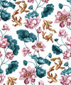 Golden Koi Wallpaper, White