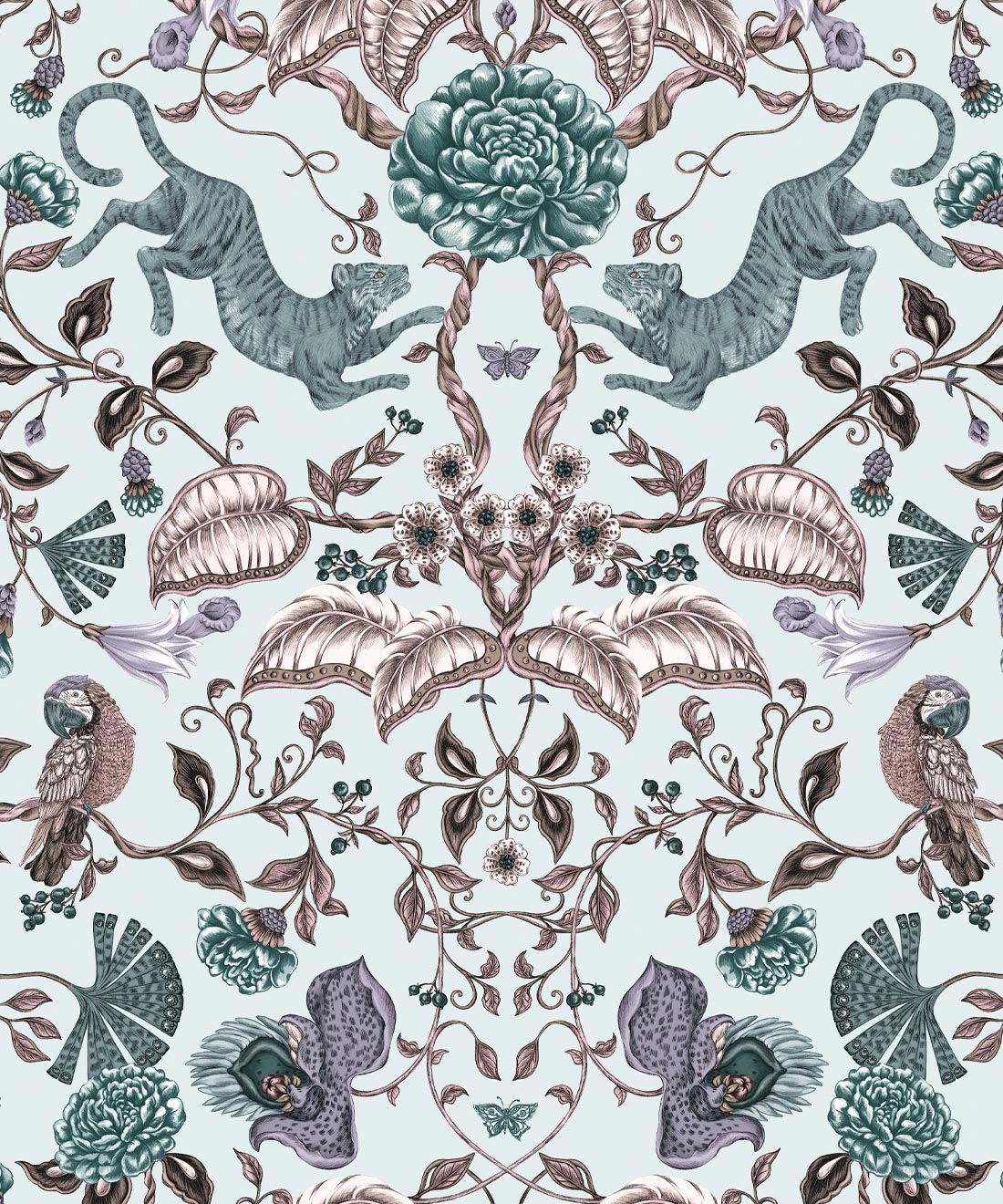Playful Tiger Wallpaper, Ice