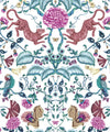 Playful Tiger Wallpaper, White