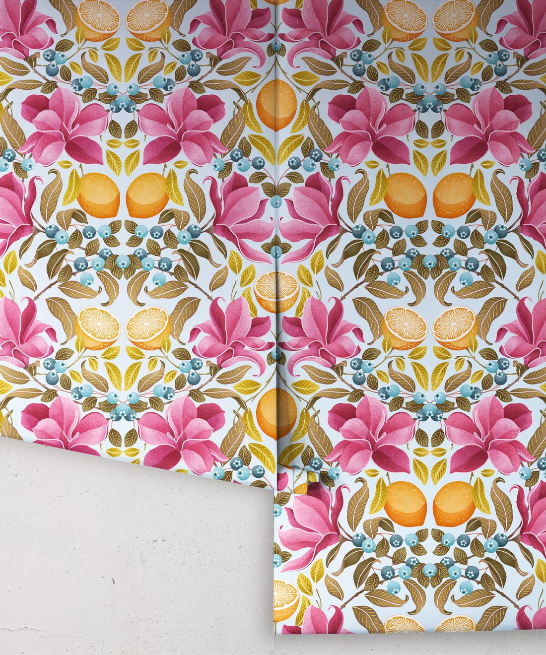 Lemons & Magnolia Wallpaper, Spring