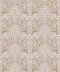 Daisy Damask Wallpaper, Dusty Pink