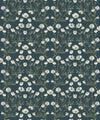 Daisy Damask Wallpaper, Emerald