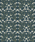 Daisy Damask Wallpaper, Emerald