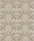 Daisy Damask Wallpaper, Linen