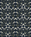 Daisy Damask Wallpaper, Navy
