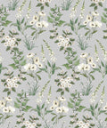Garden Delight Wallpaper, Dusty Blue