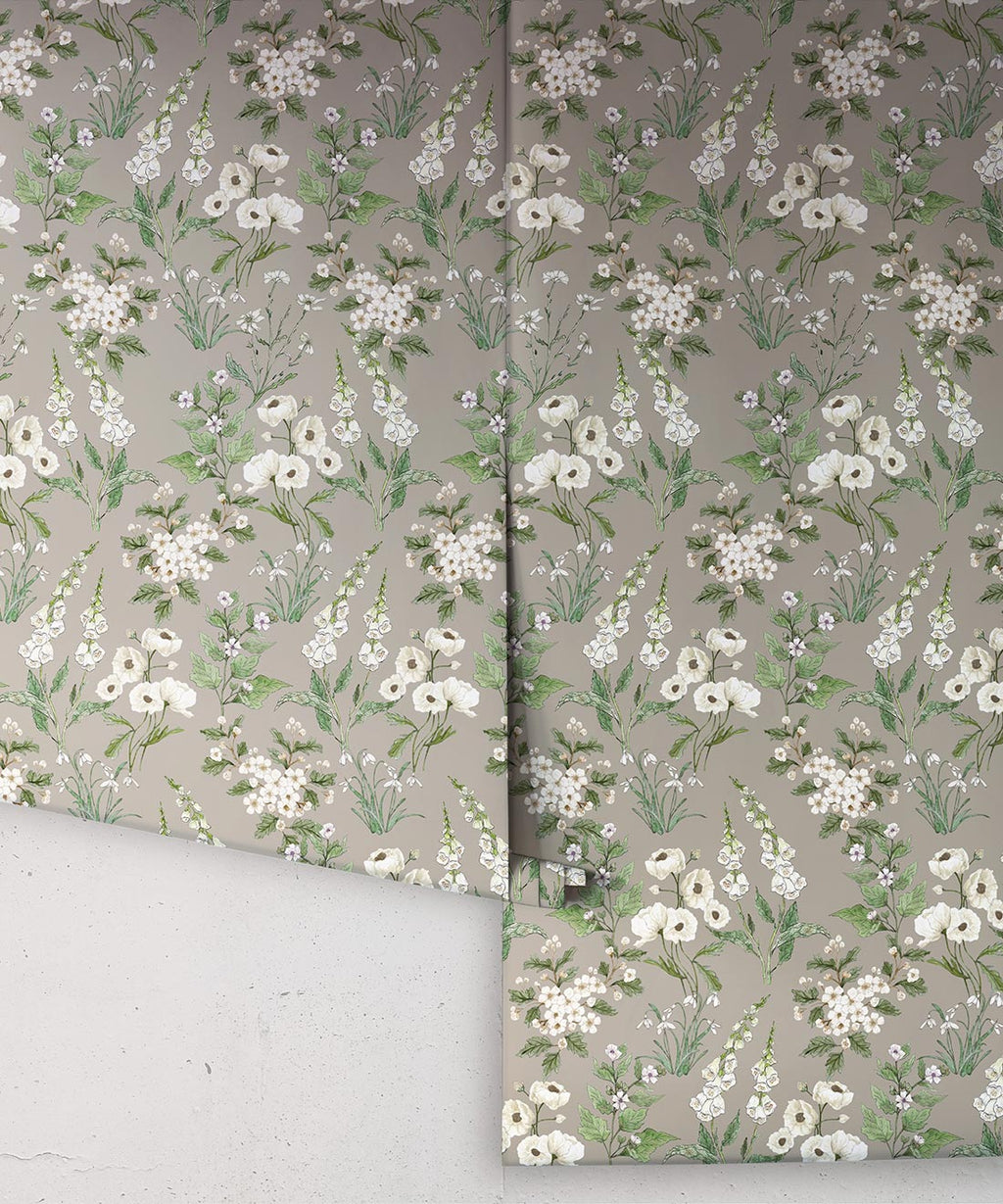 Garden Delight Wallpaper, Linen