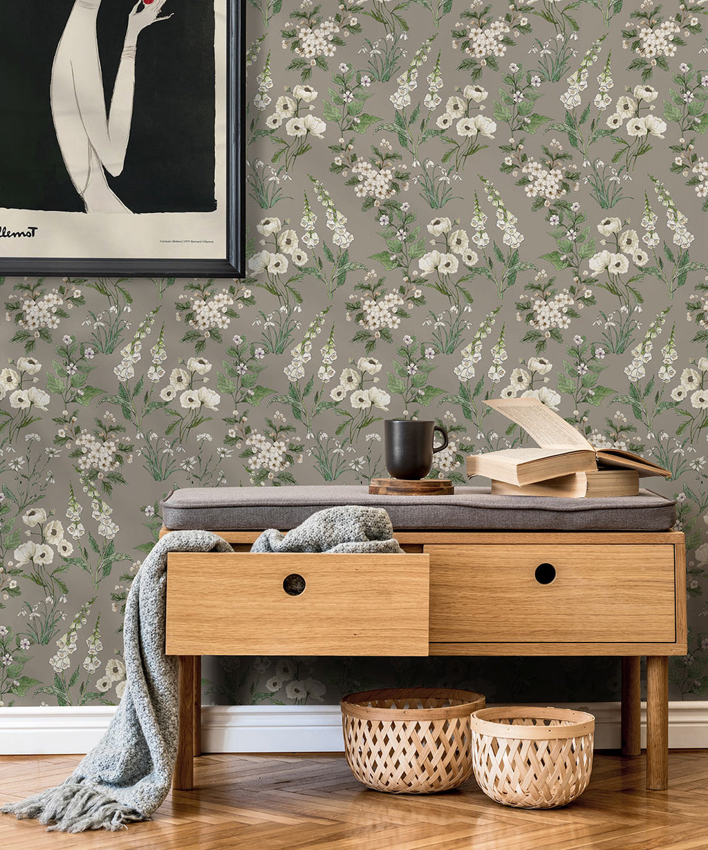 Garden Delight Wallpaper, Linen