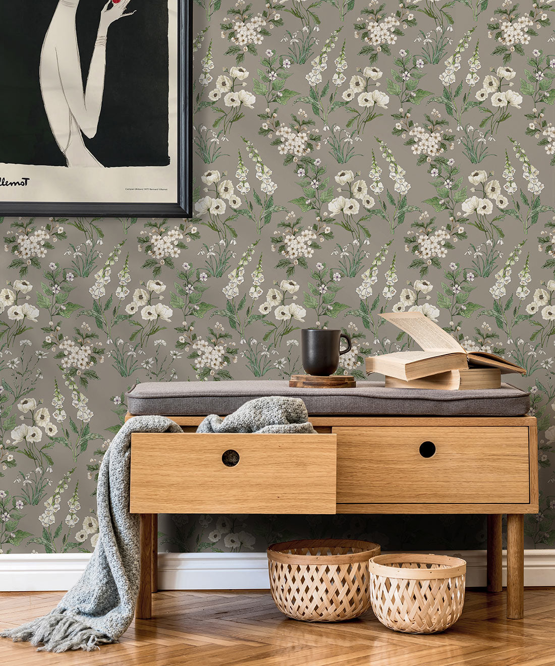 Garden Delight Wallpaper, Linen