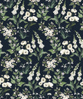 Garden Delight Wallpaper, Navy