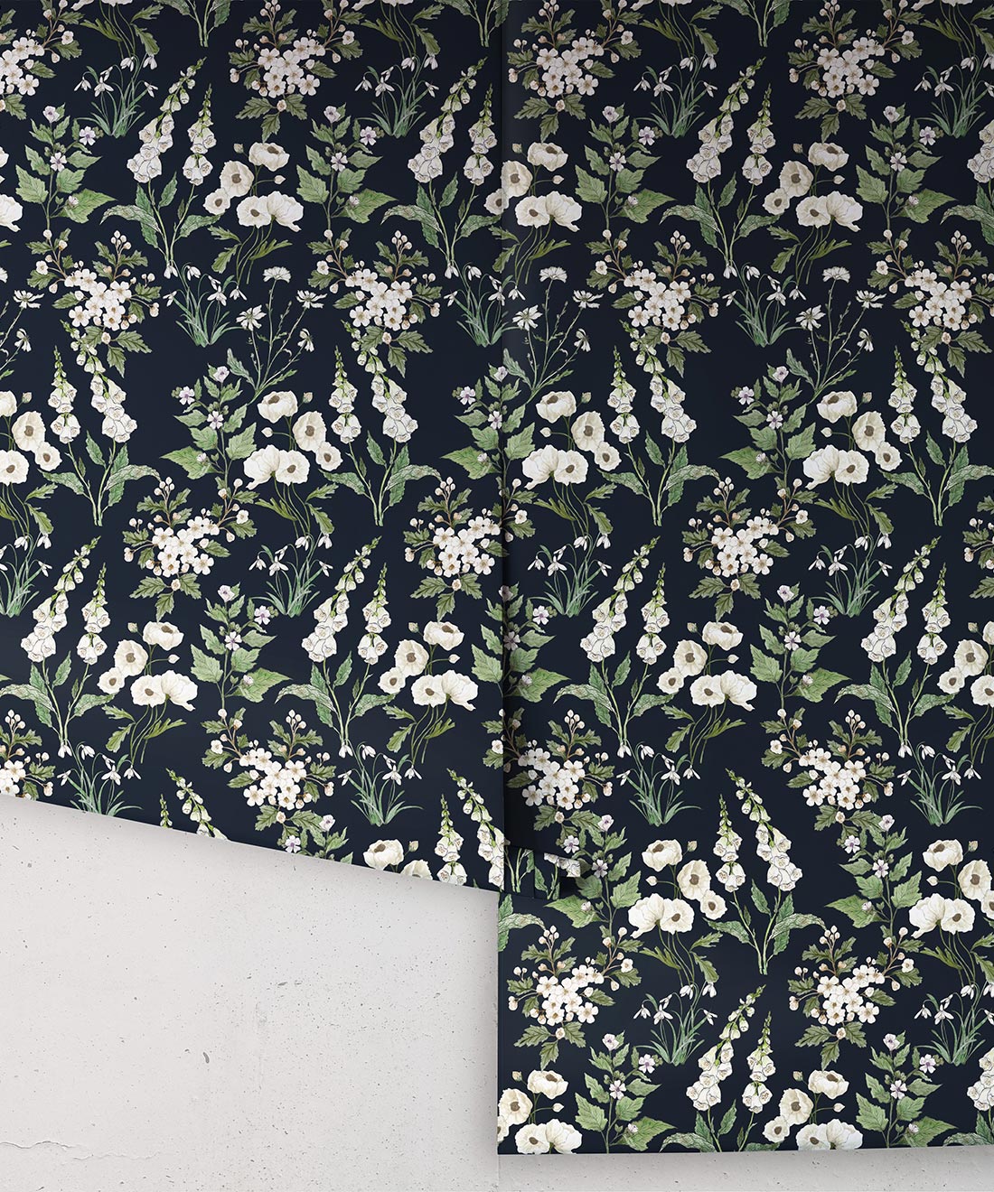Garden Delight Wallpaper, Navy