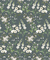 Garden Delight Wallpaper, Slate grey