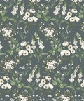 Garden Delight Wallpaper, Slate grey