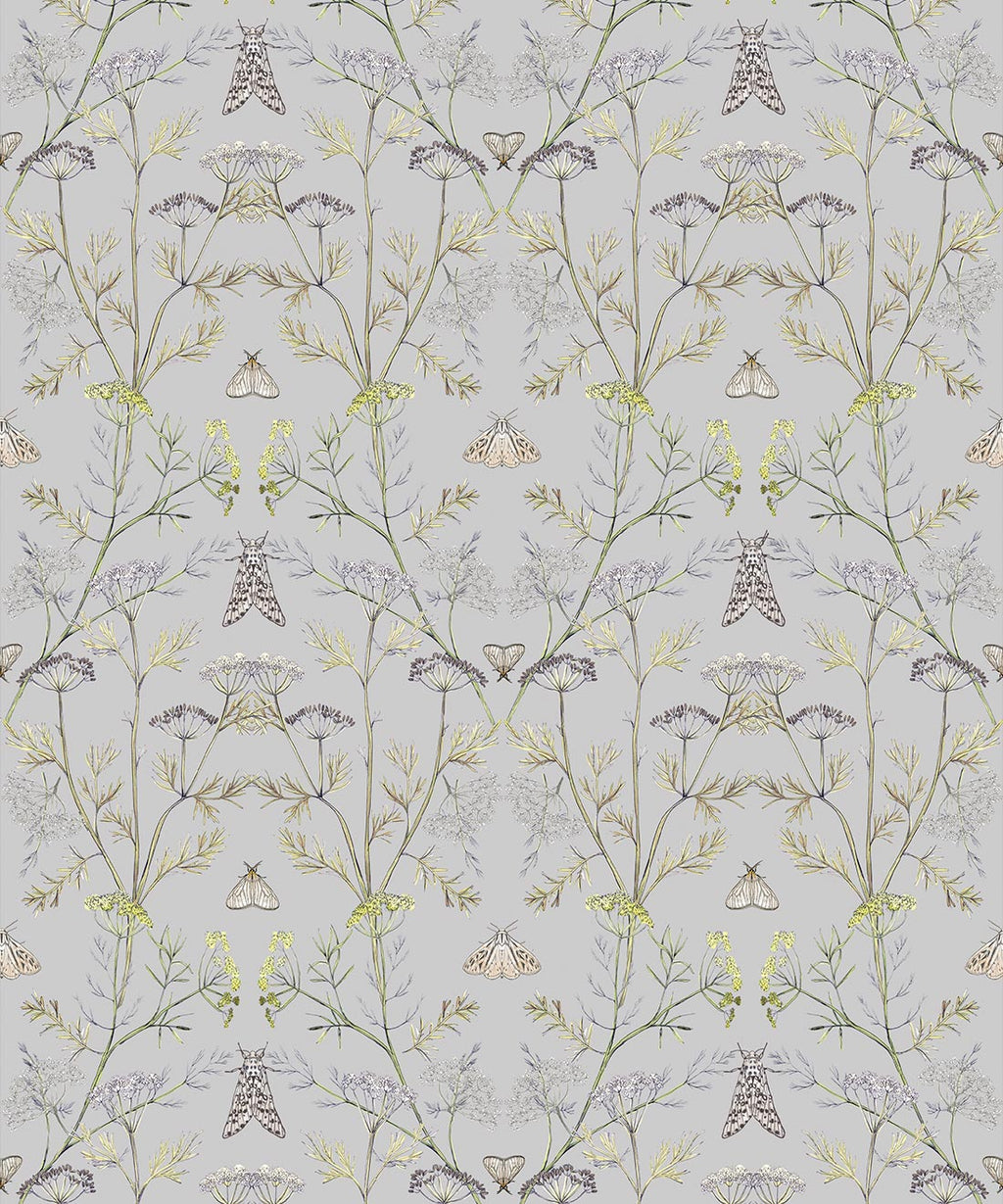 Queen Anne’s Lace Wallpaper, Dusty Blue