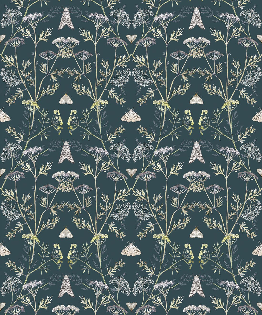 Queen Anne’s Lace Wallpaper, Emerald