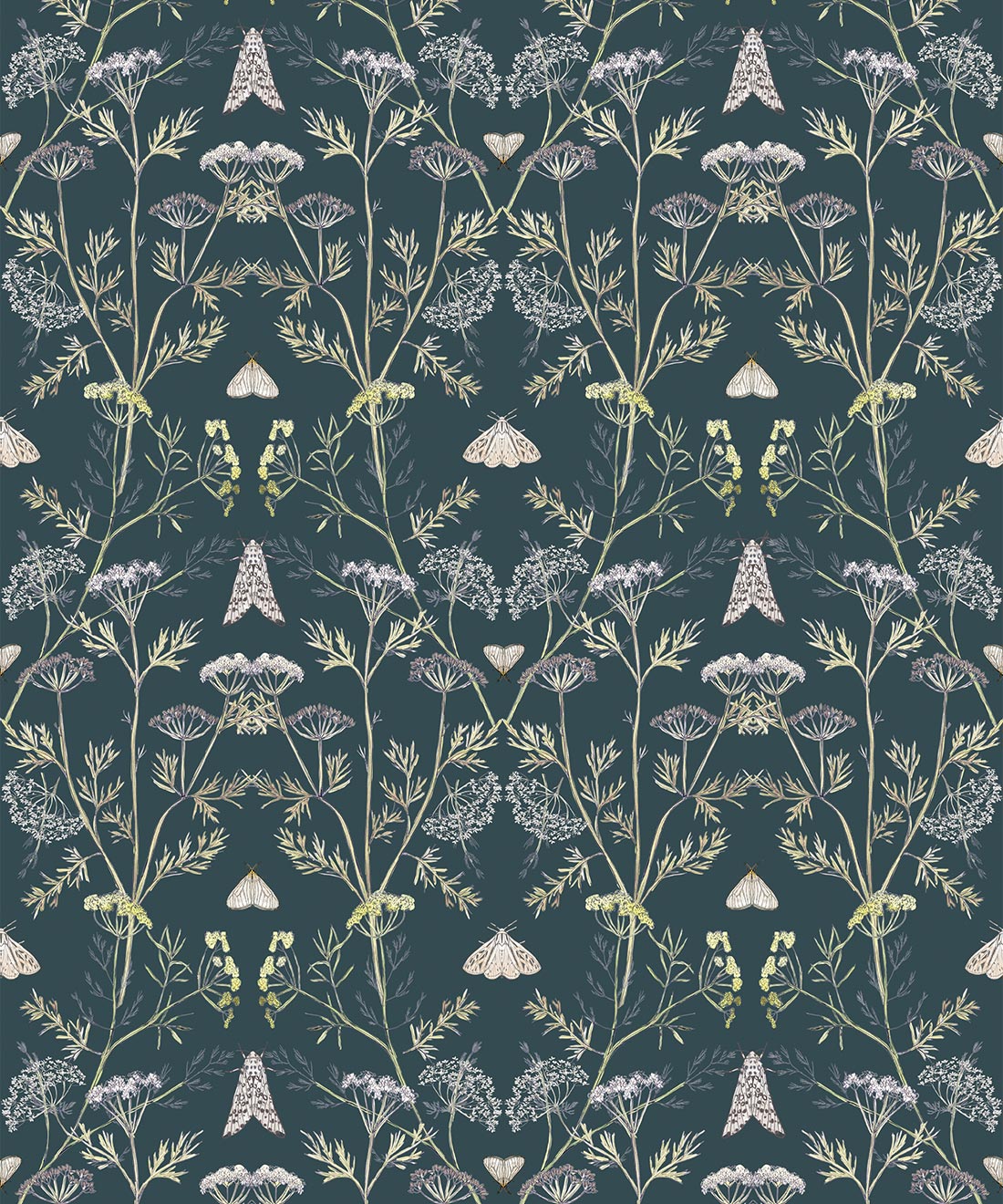Queen Anne’s Lace Wallpaper, Emerald
