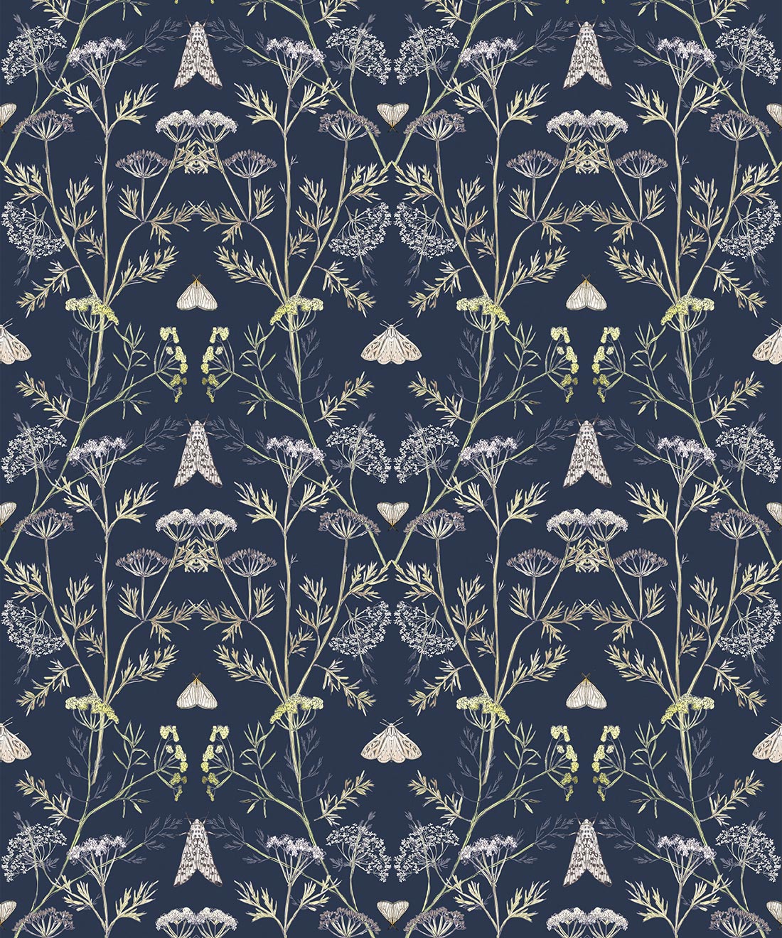 Queen Anne’s Lace Wallpaper, Sapphire