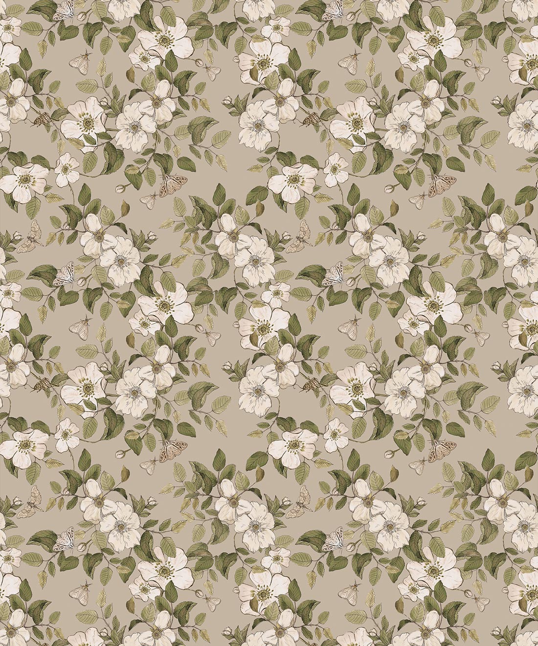 Sweet Briar Wallpaper, Linen