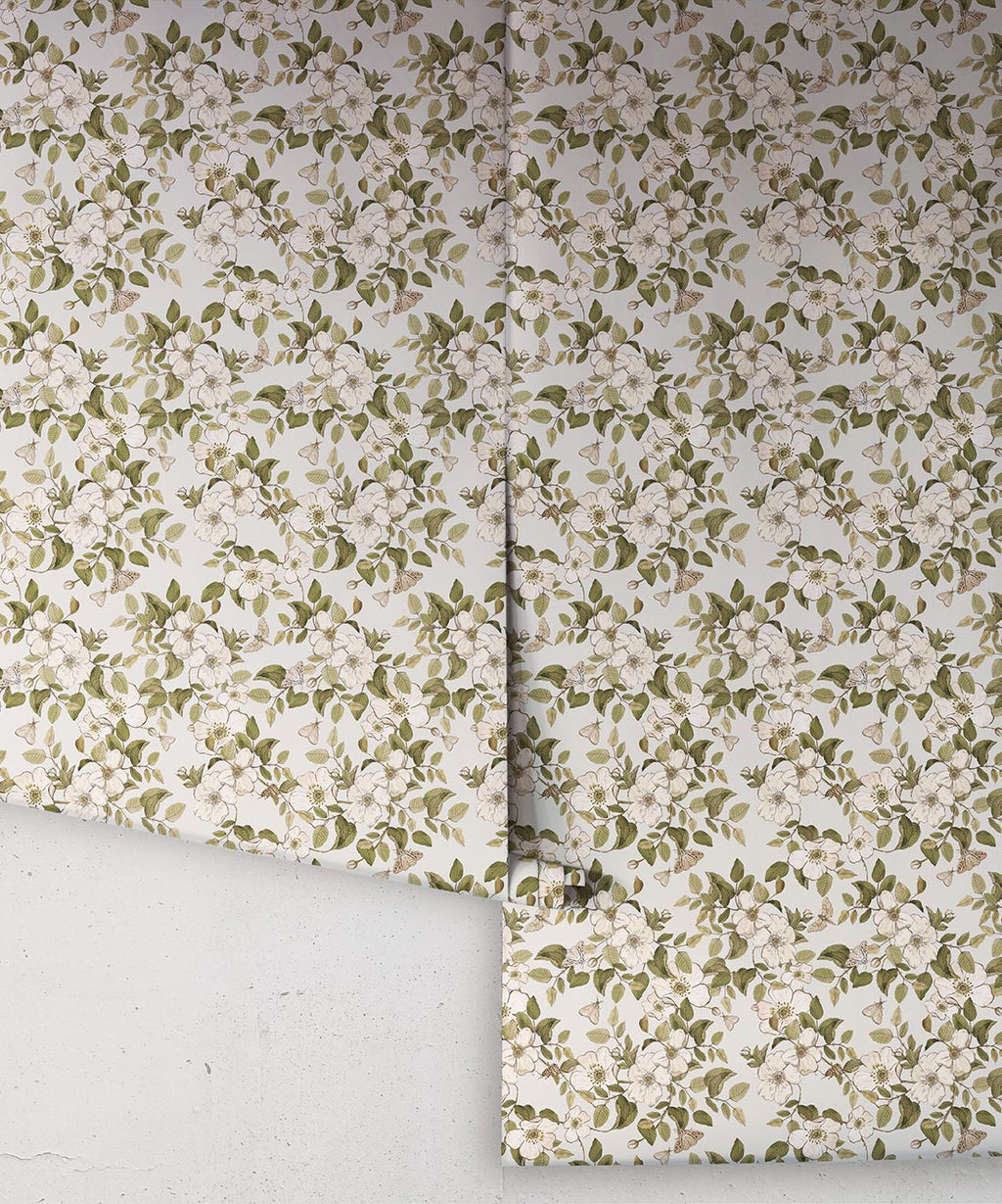 Sweet Briar Wallpaper, Stone