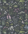Wild Meadow Wallpaper, Charcoal